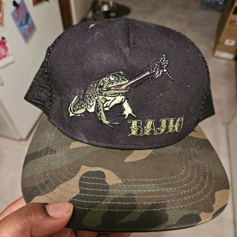 Bajio Frog Embroidered Camo Trucker Hat